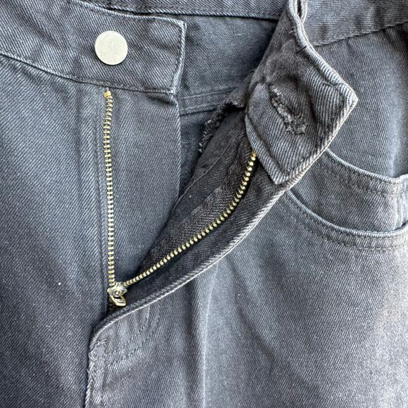 Jokelamb NWT High Rise Wide Leg Cuffed Denim Jeans Size M (W32/33) Y2K - Picture 6 of 6